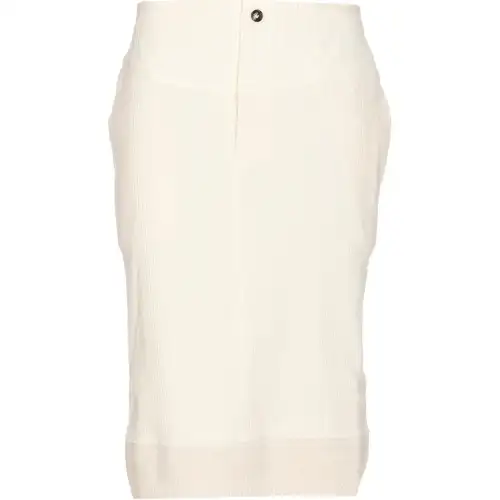 Bottega Veneta Knit Long Skirt Women's White
