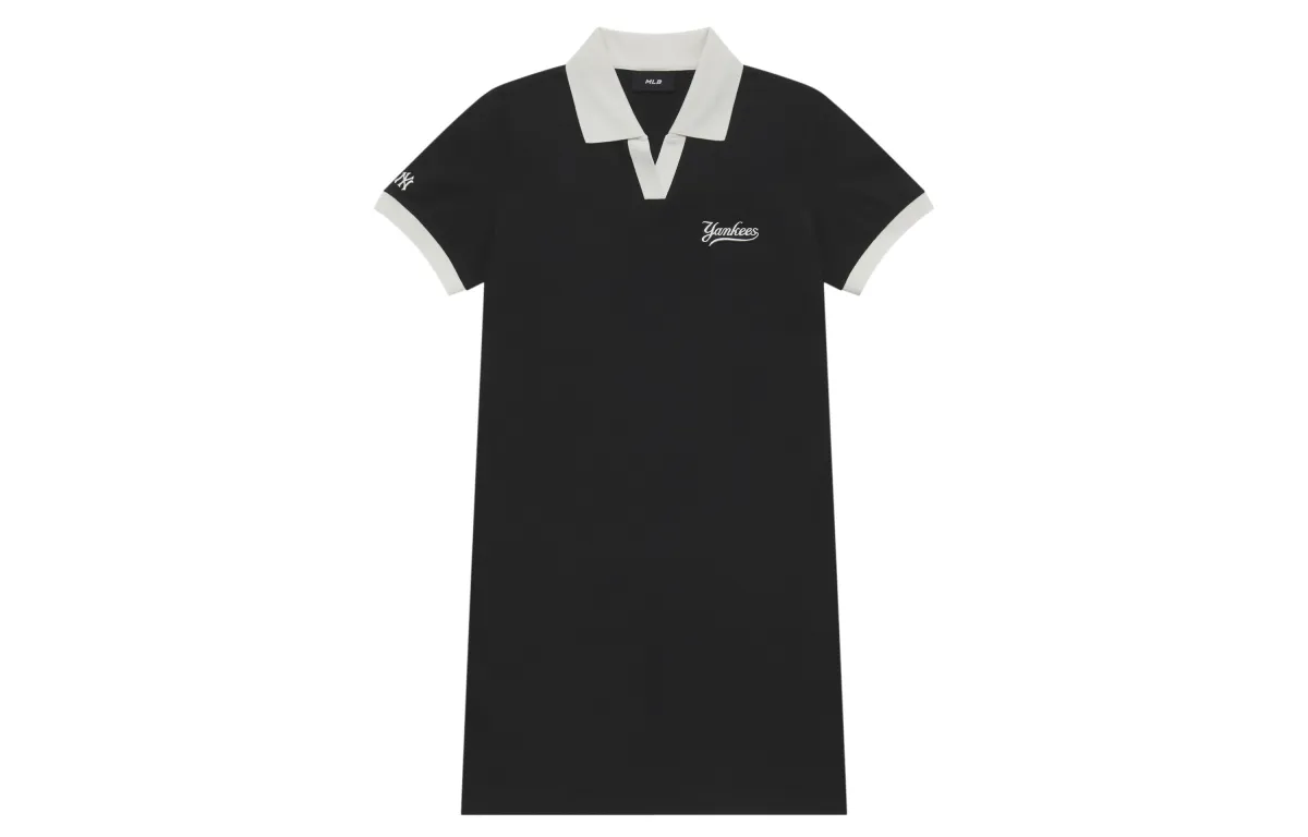MLB New York Yankees Basic Collection SS25 Short Sleeved Dress Women's Black