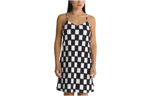 Vans Benton Checker Cami Dress Slip Dress Women's Black