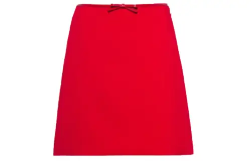 MIU MIU Casual Short Skirts Women's Red Moderate Short A Line Skirt