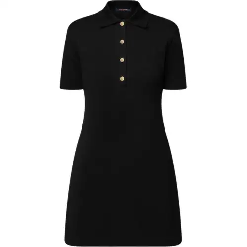 Lv Monogram Piqué Polo Dress