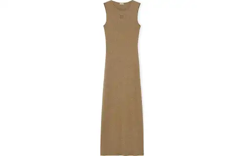 LOEWE FW23 Sleeveless Dress Women's Terracotta Yellow