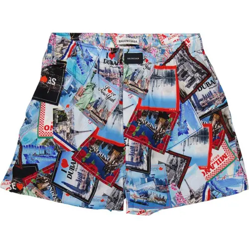 Balenciaga Casual Shorts Regular Women's Blue