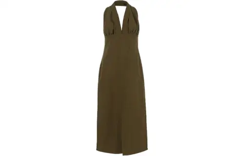 Bottega Veneta SS23 Sleeveless Dress Women's Dark Green