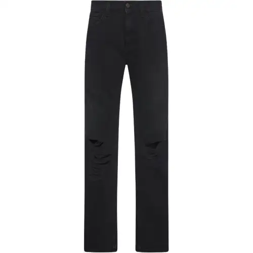 THE ROW Jeans Women's Black Moderate Straight Fit Pants