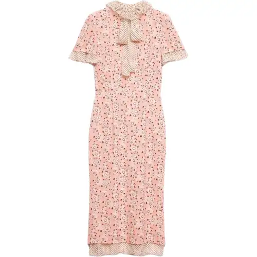 Prada printed georgette midi dress