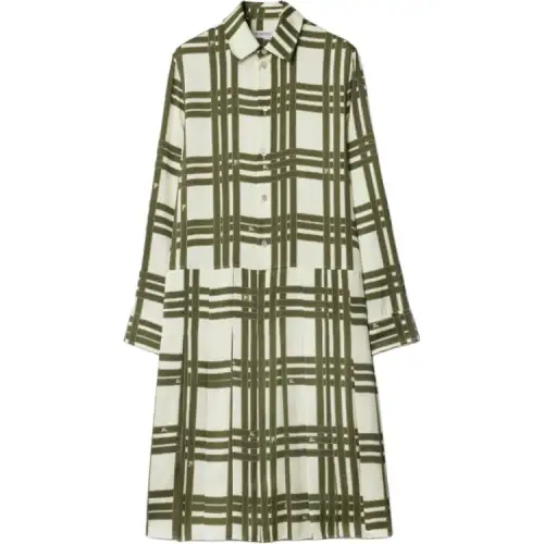 Burberry ribbon-check silk dress
