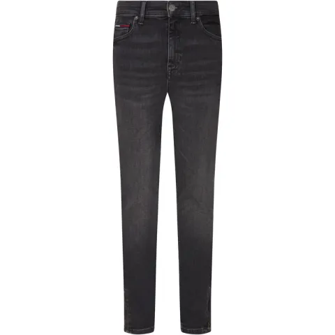 Tommy Hilfiger Jeans Women's Black Gray Color Moderate Slim Fit Pants