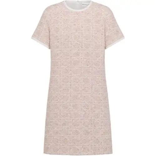 DIOR SS25 Short Sleeved Dress Women's Pink