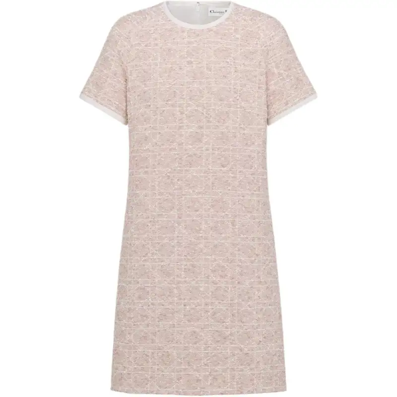 DIOR SS25 Short Sleeved Dress Women's Pink