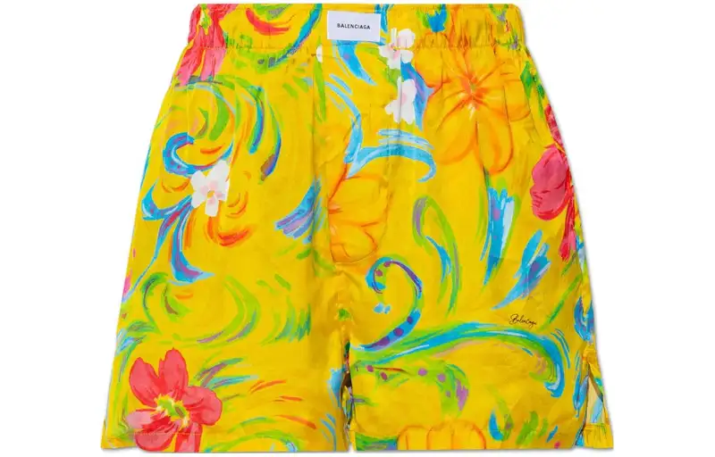 Balenciaga Floral Patterned Pyjama Shorts