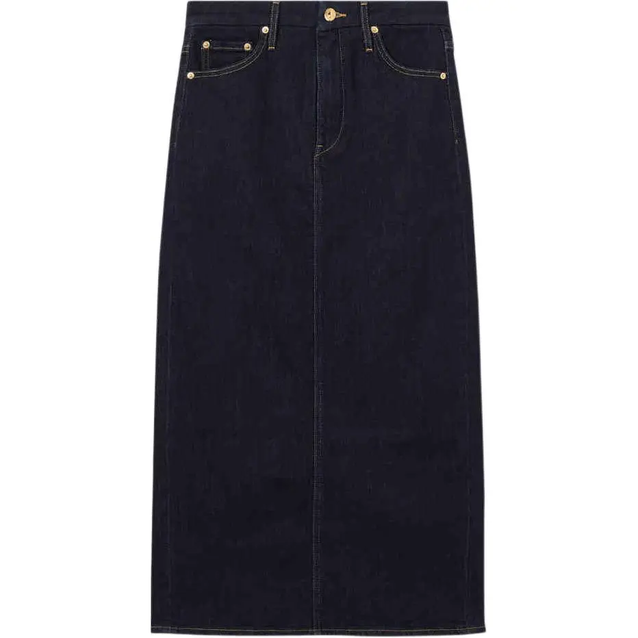Levi's CNY Denim Long Skirts Women's Blue Moderate Long A-line Skirt