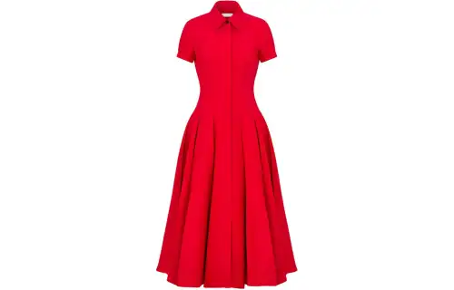 DIOR SS24 Short Sleeved Dress Women's Red
