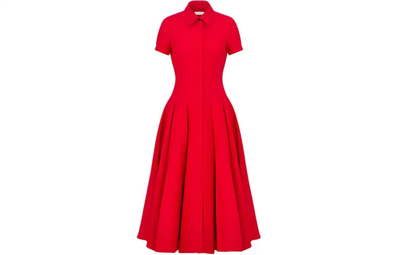 DIOR SS24 Short Sleeved Dress Women's Red