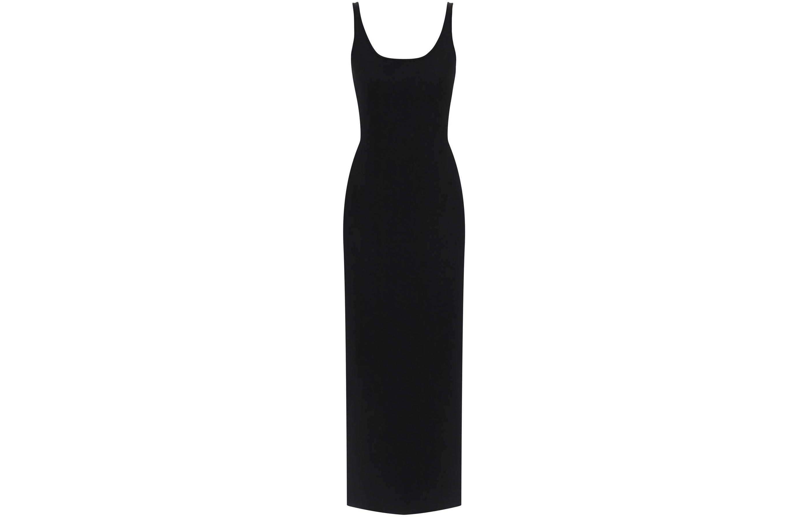 Bottega Veneta Compact Viscose Long Dress Sleeveless Dress Women's Black