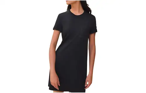 HERMES Short Sleeved Dress Women's Black