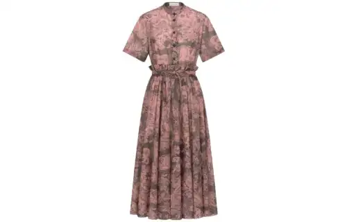DIOR Short Sleeved Dress Women's Pink