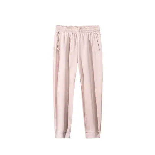 Anta Knitted Sweatpants Women's Winter Pink Flame