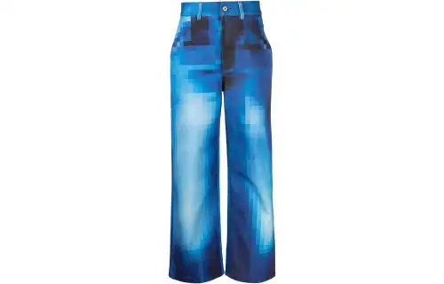 LOEWE Jeans Women's Blue Moderate Straight Fit Pants