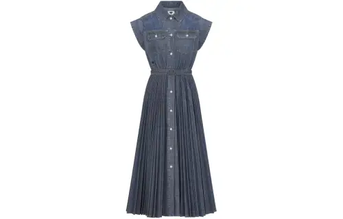DIOR SS24 Short Sleeved Dress Women's Blue