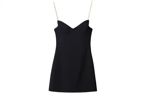 MIU MIU Sweetheart-Neck Spaghetti Strap Mini Skirt