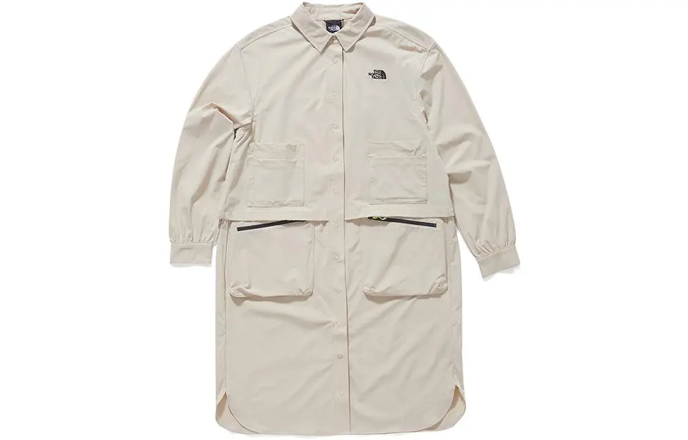 THE NORTH FACE Long-Sleeved Dresses Women's Khaki Moderate Mid-Length