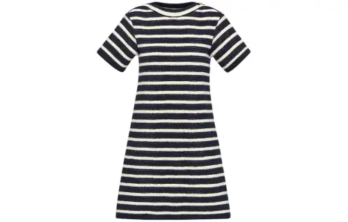DIOR SS24 Short Sleeved Dress Women's Marine Blue