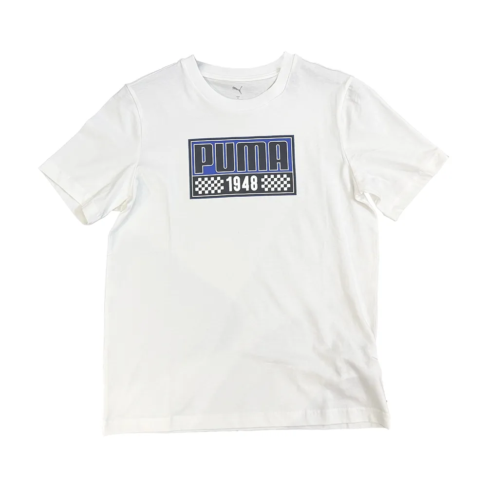 PUMA T-Shirts Unisex White Crew Neck Moderate