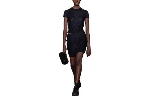 HERMES Casual Short Skirts Women's Black Moderate Short Bodycon Skirt