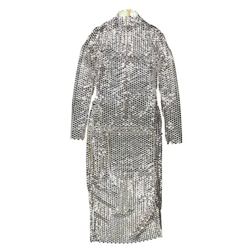 Burberry Long Sleeved Dress Women's Silver