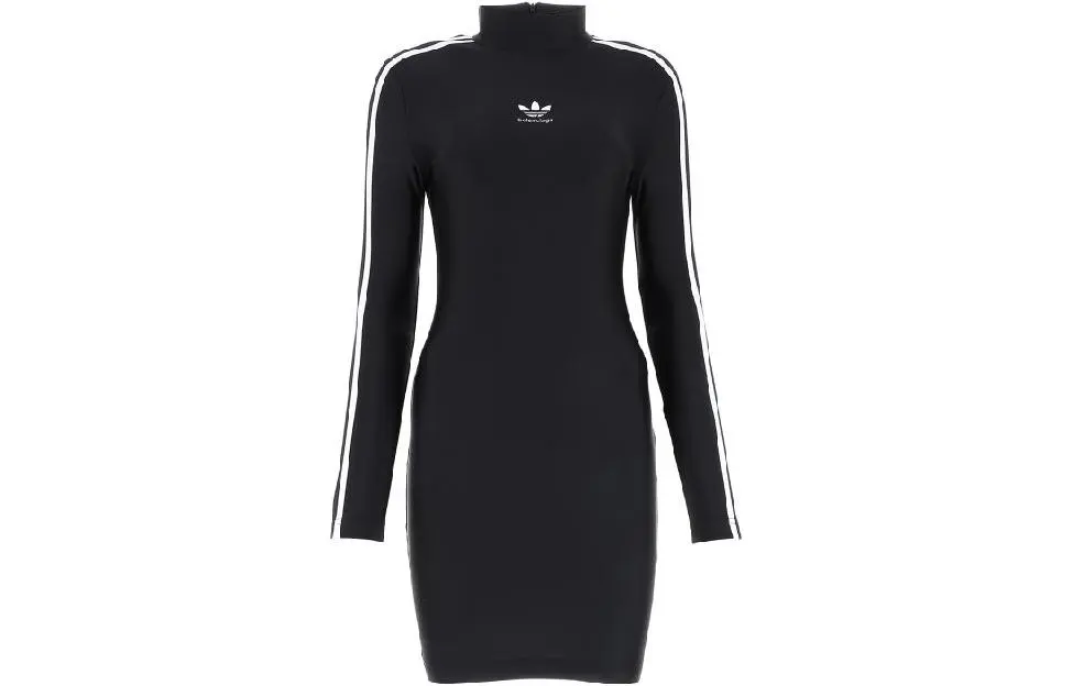 Balenciaga X Adidas Long Sleeve Mini Dress Black