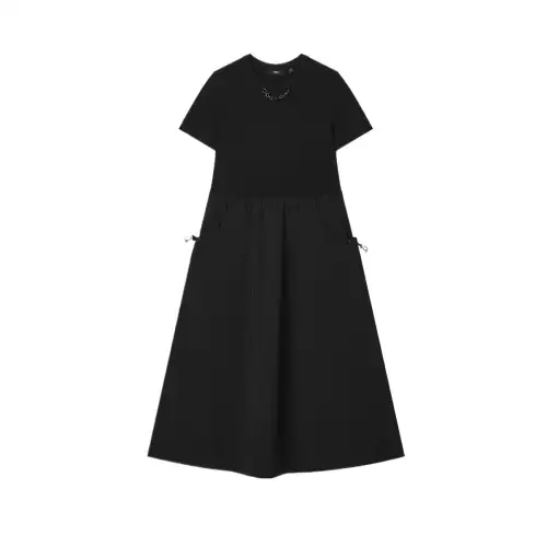 FILA MILANO Short Sleeved Dress Women's Black