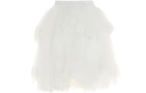Vetements Casual Short Skirts Women's White Short Puffy Skirt