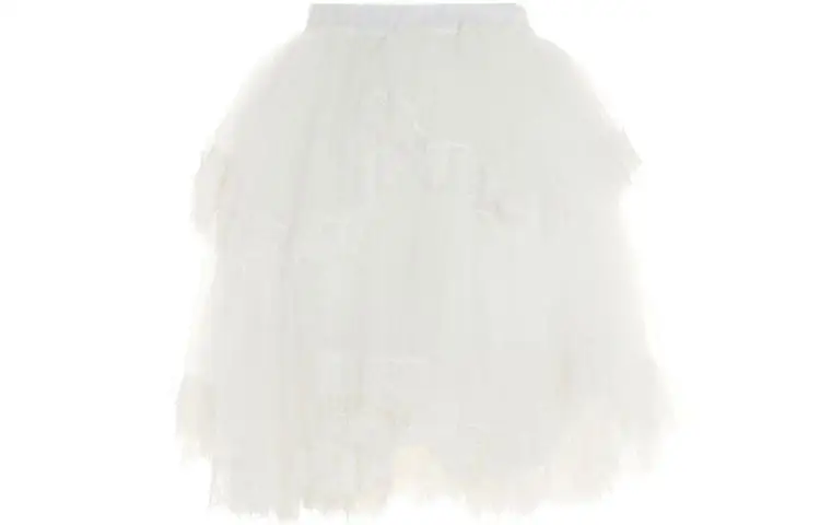 Vetements Casual Short Skirts Women's White Short Puffy Skirt
