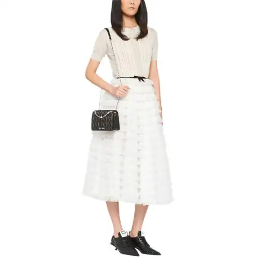 MIU MIU FW21 Casual Long Skirt Women's White