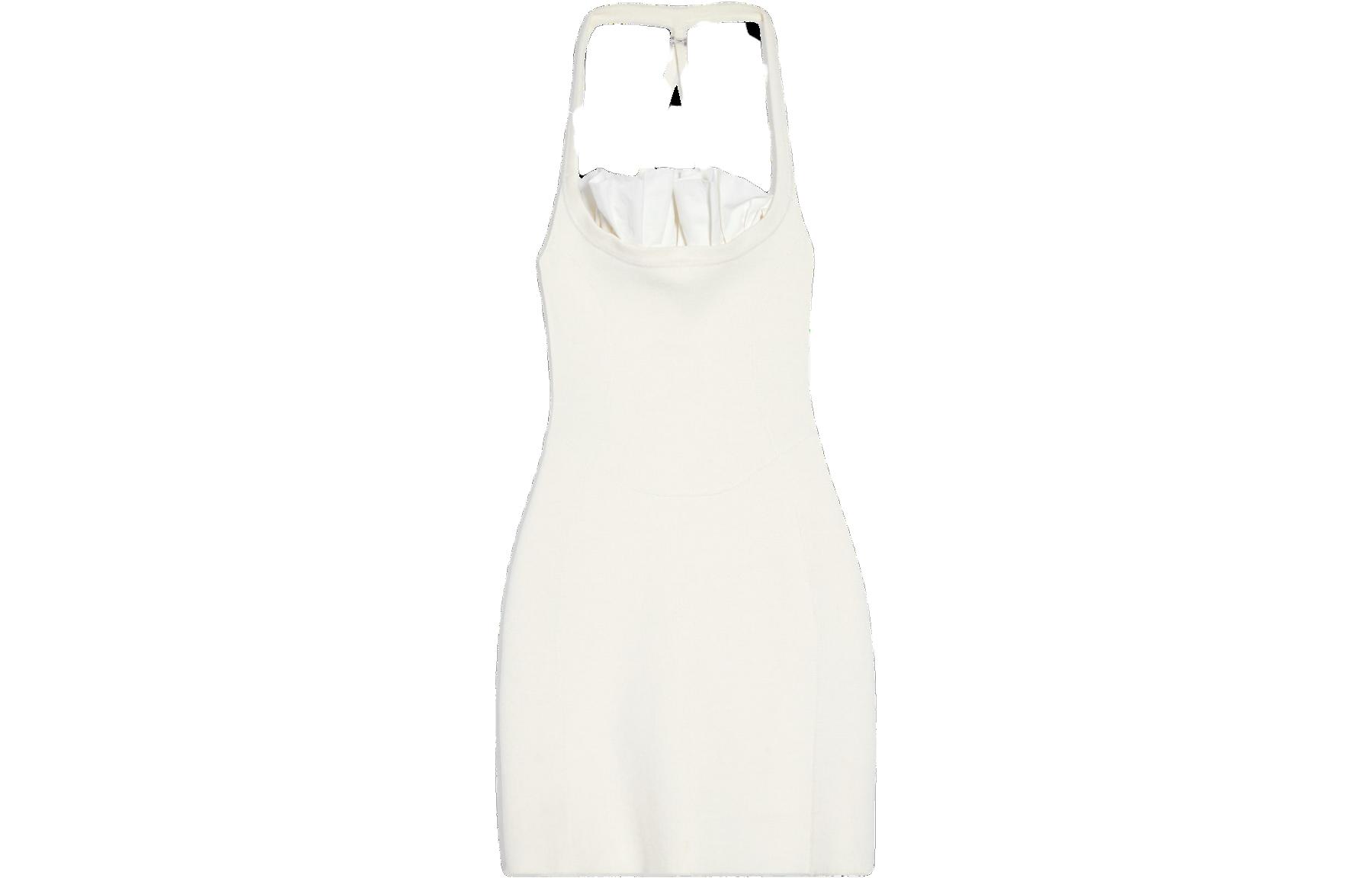 Jacquemus La Robe Maille Croissant Sleeveless Dress Women's White