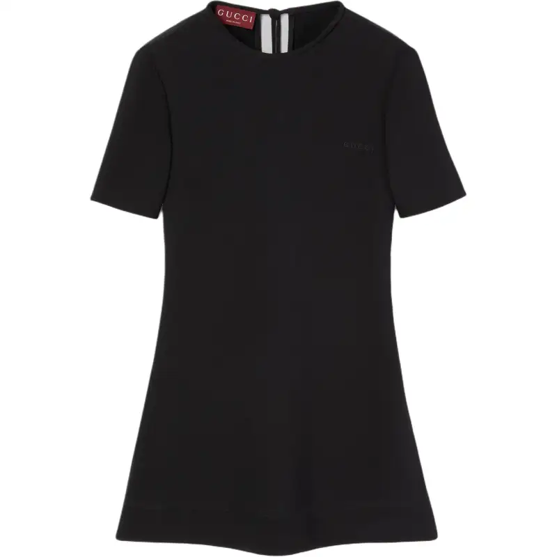GUCCI Silk Crêpe Mini Dress With Embroidery