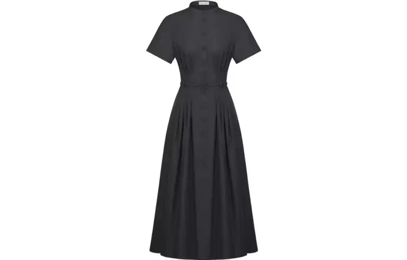 DIOR Short Sleeved Dress Women's Black
