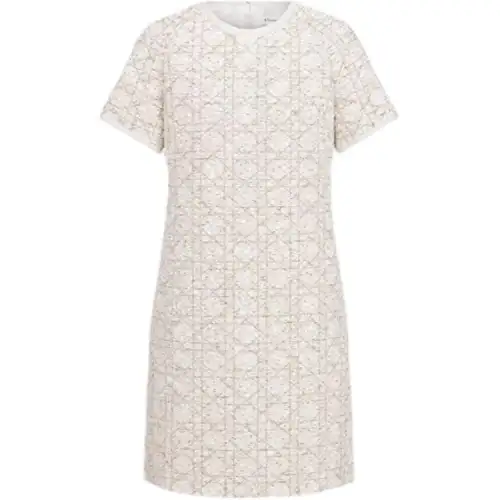 DIOR Short Sleeved Dress Women's Beige