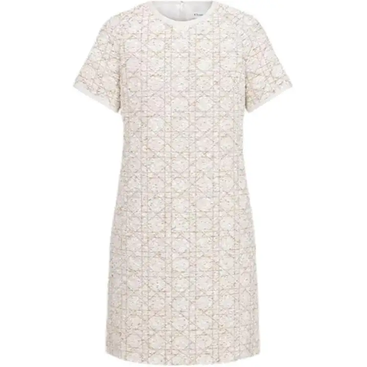 DIOR Short Sleeved Dress Women's Beige