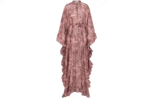 DIOR All Over Patterned Ruffled Dress