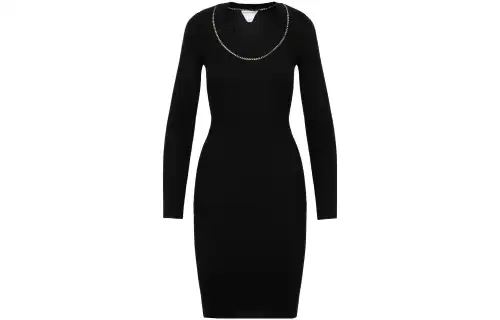 Bottega Veneta Long Sleeved Dress Women's Black