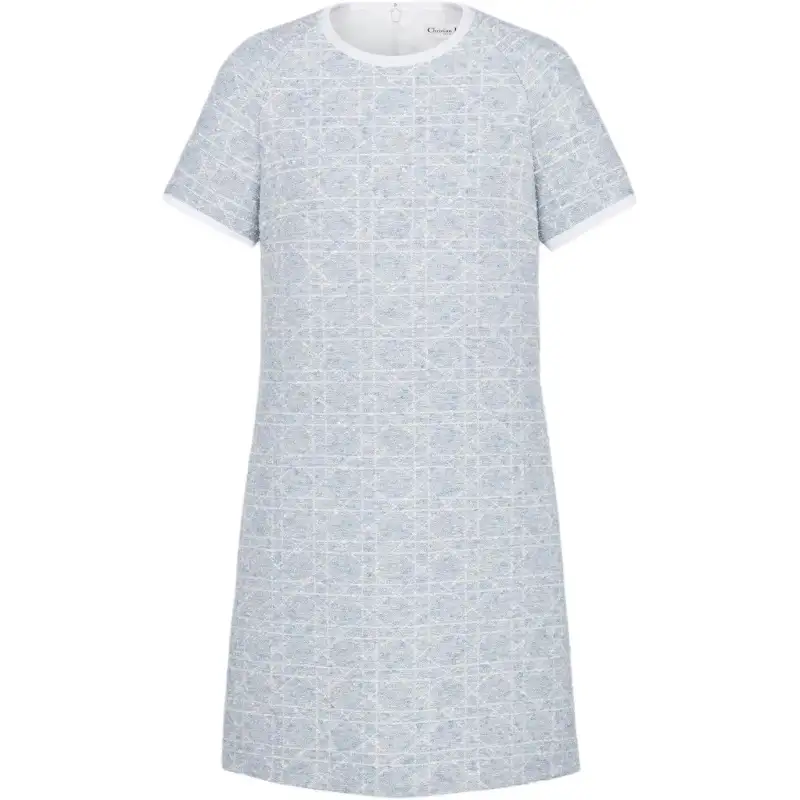 DIOR SS25 Short Sleeved Dress Women's Sky Blue