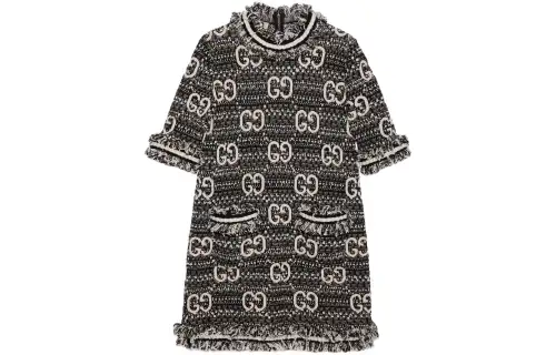GUCCI Gg Motif Short Sleeved Dress