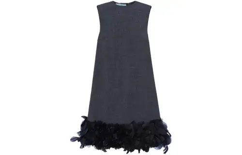 PRADA Feather detail Mini Dress