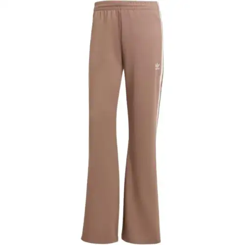 Adidas Women's Adicolor 3 Stripes Flared Track Pants Trace Brown
