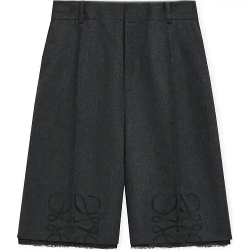 LOEWE Anagram Shorts 'Charcoal Melange'