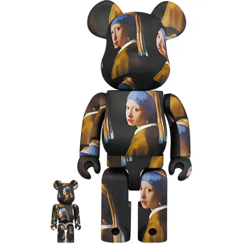 BE@RBRICK Johannes Vermeer Johannes Vermeer Girl with a Pearl Earring Trendy Doll 100%+400%