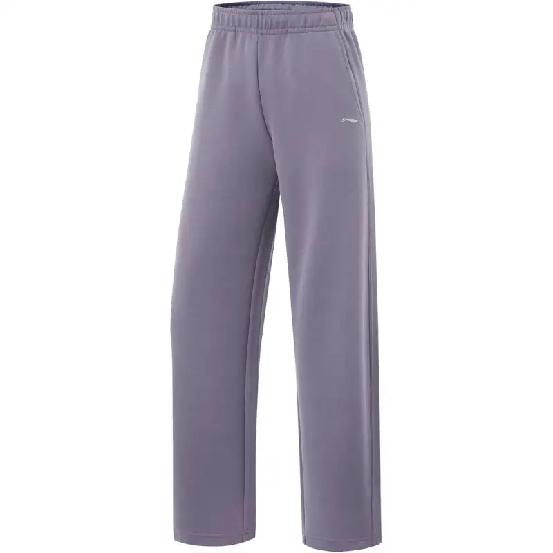 Li Ning Fitness Series Knitted Sweatpants Women's Crow Gray Purple