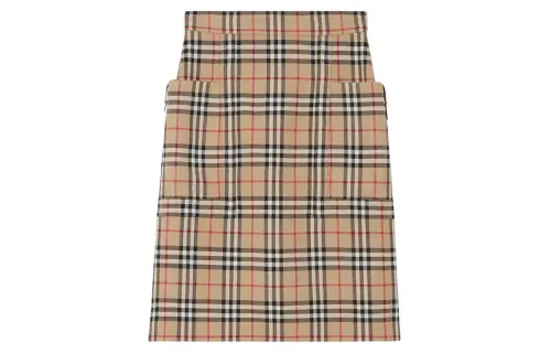 Burberry Pre Owned 2020s Check Pocket Midi Skirt